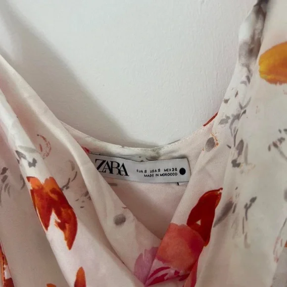 Zara Floral Safia Silk Slip Dress - Picture 4 of 4